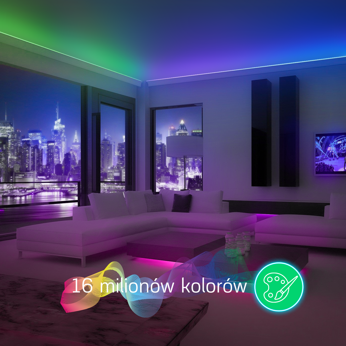 Taśma inteligentna LED RGB Bluetooth 5m Nous F6
