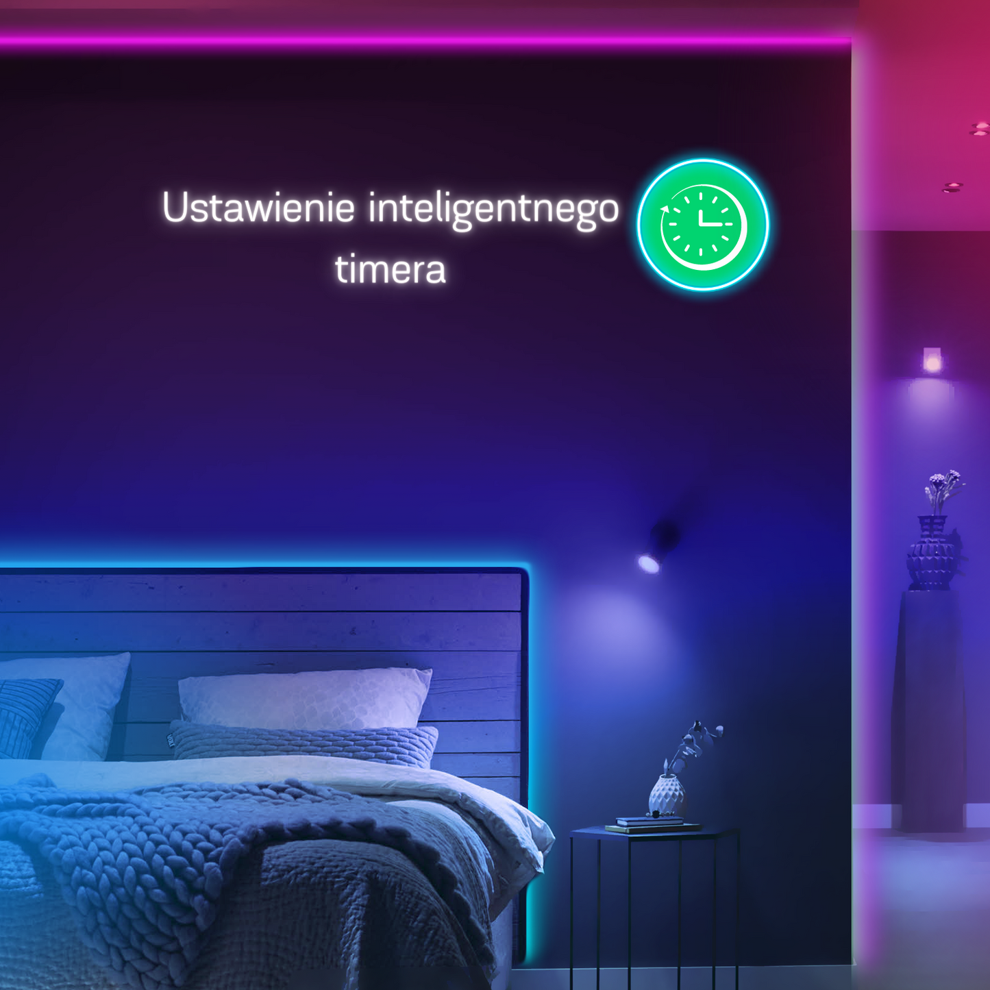Taśma inteligentna LED RGB Bluetooth 5m Nous F6