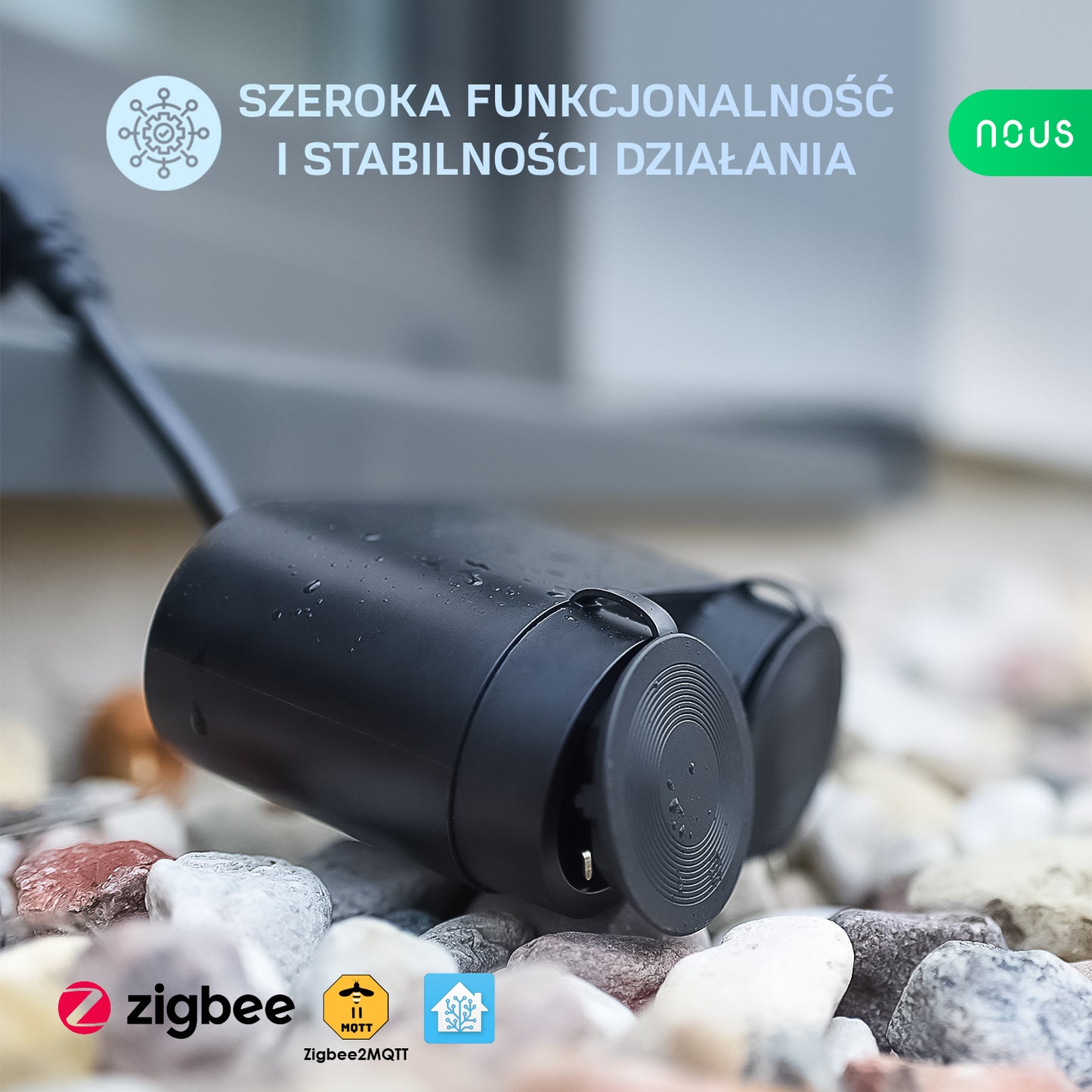 ZigBee Inteligentne podwójne gniazdko zewnętrzne NOUS A4Z
