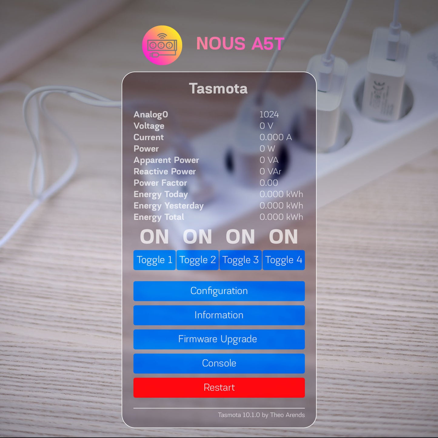 Przedłużacz WiFi Nous A5T Tasmota