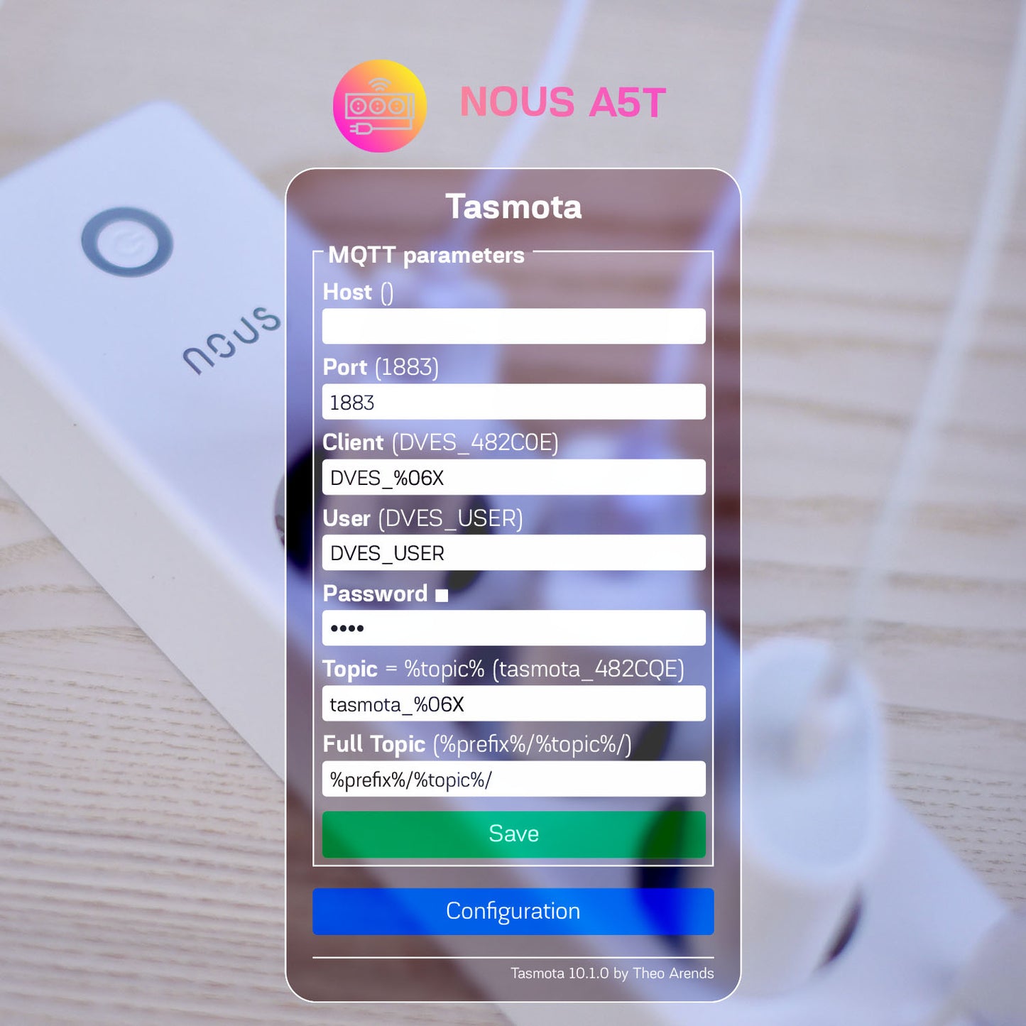 Przedłużacz WiFi Nous A5T Tasmota