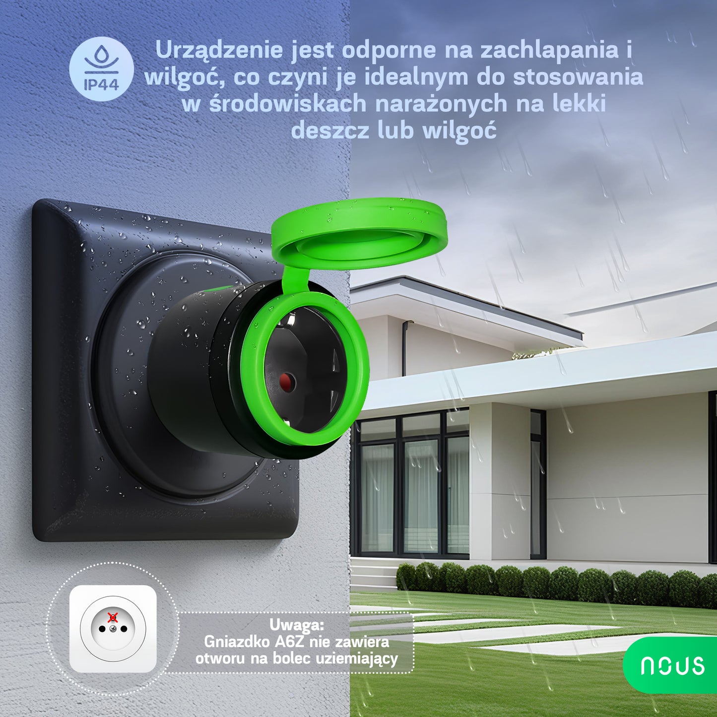 ZigBee Inteligentne gniazdko zewnętrzne NOUS A6Z