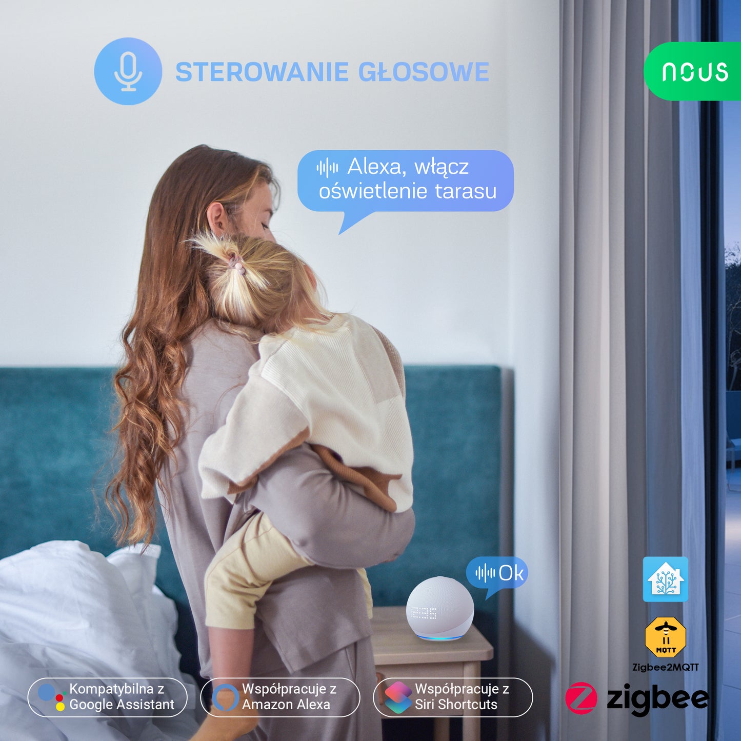 ZigBee Inteligentne gniazdko zewnętrzne NOUS A6Z
