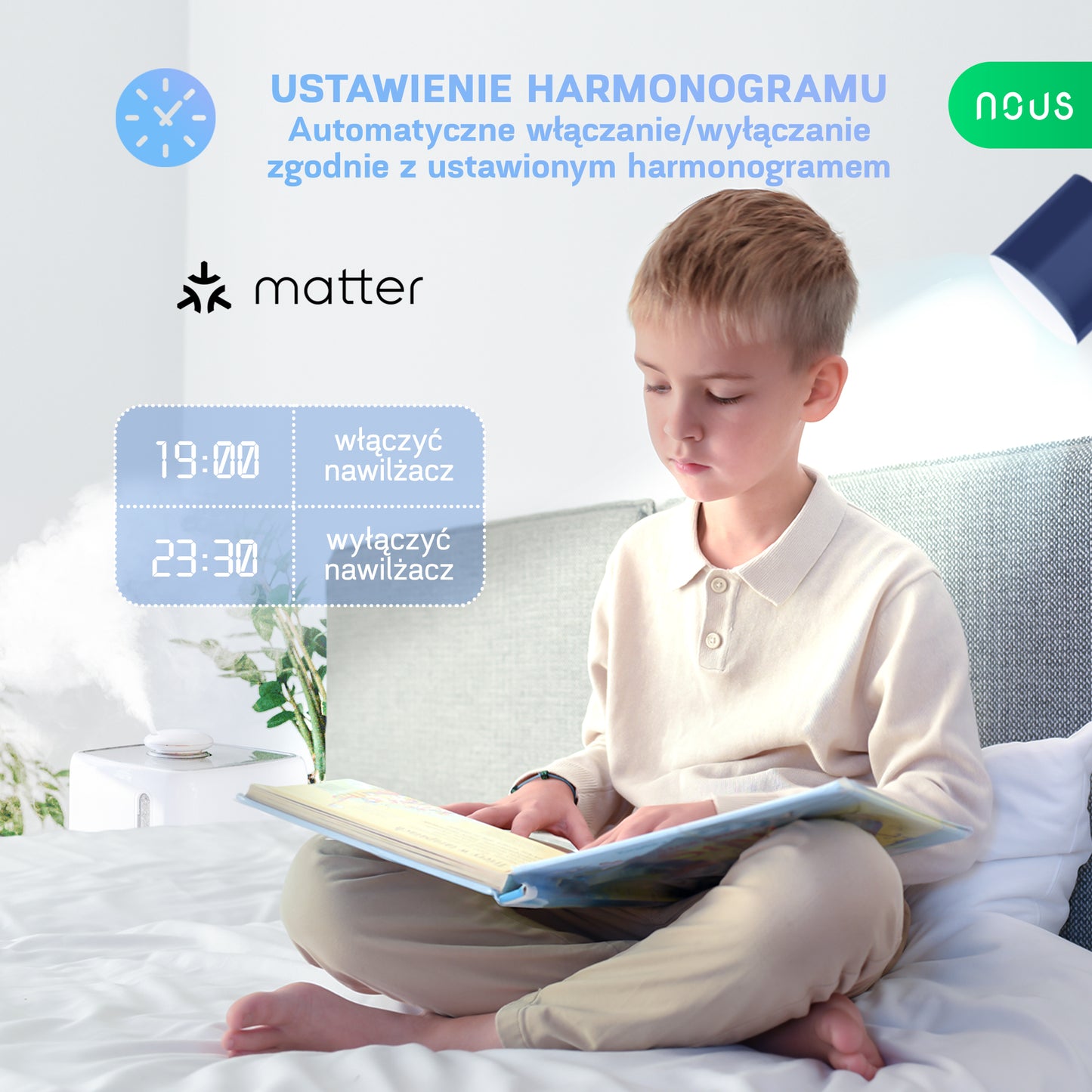 Inteligentne gniazdko wifi Matter smart NOUS A8M (zestaw z 2)