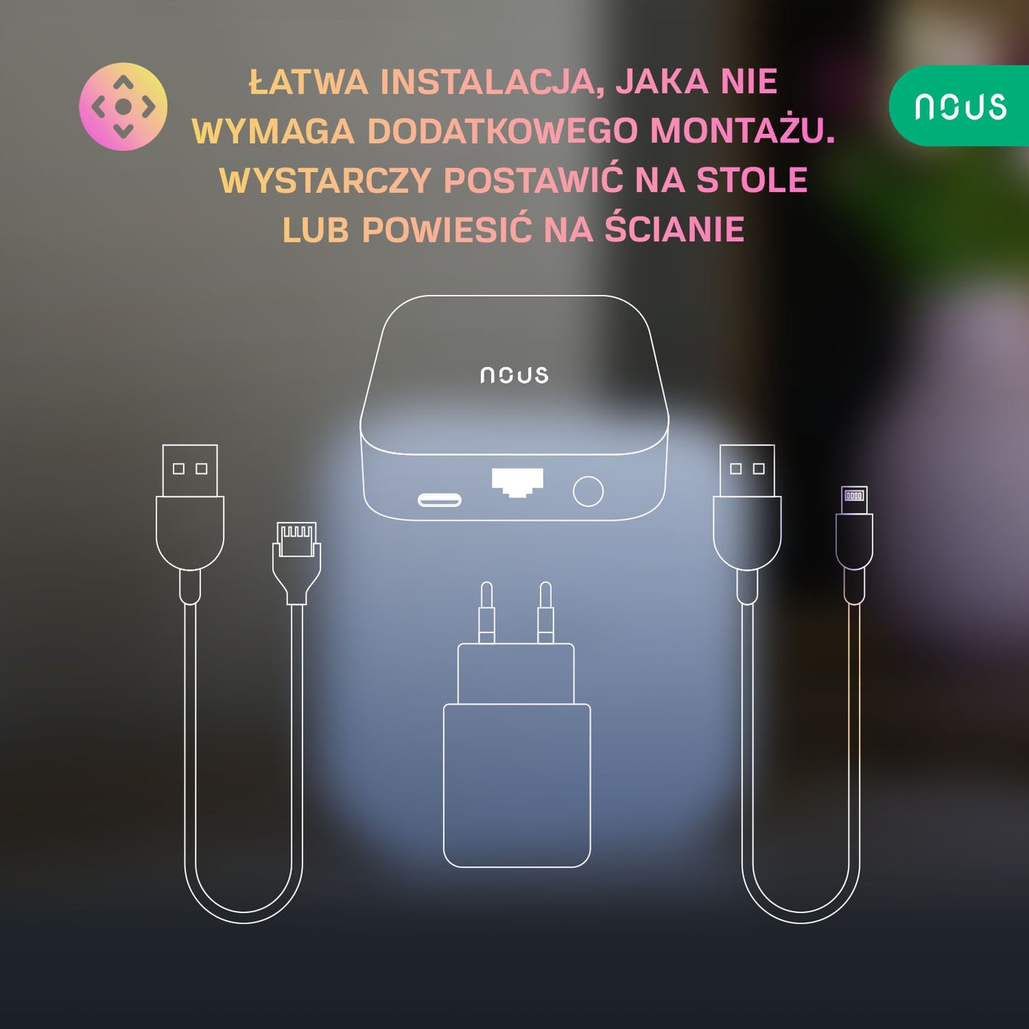 Inteligentna bramka ZigBee Nous LAN NOUS E7