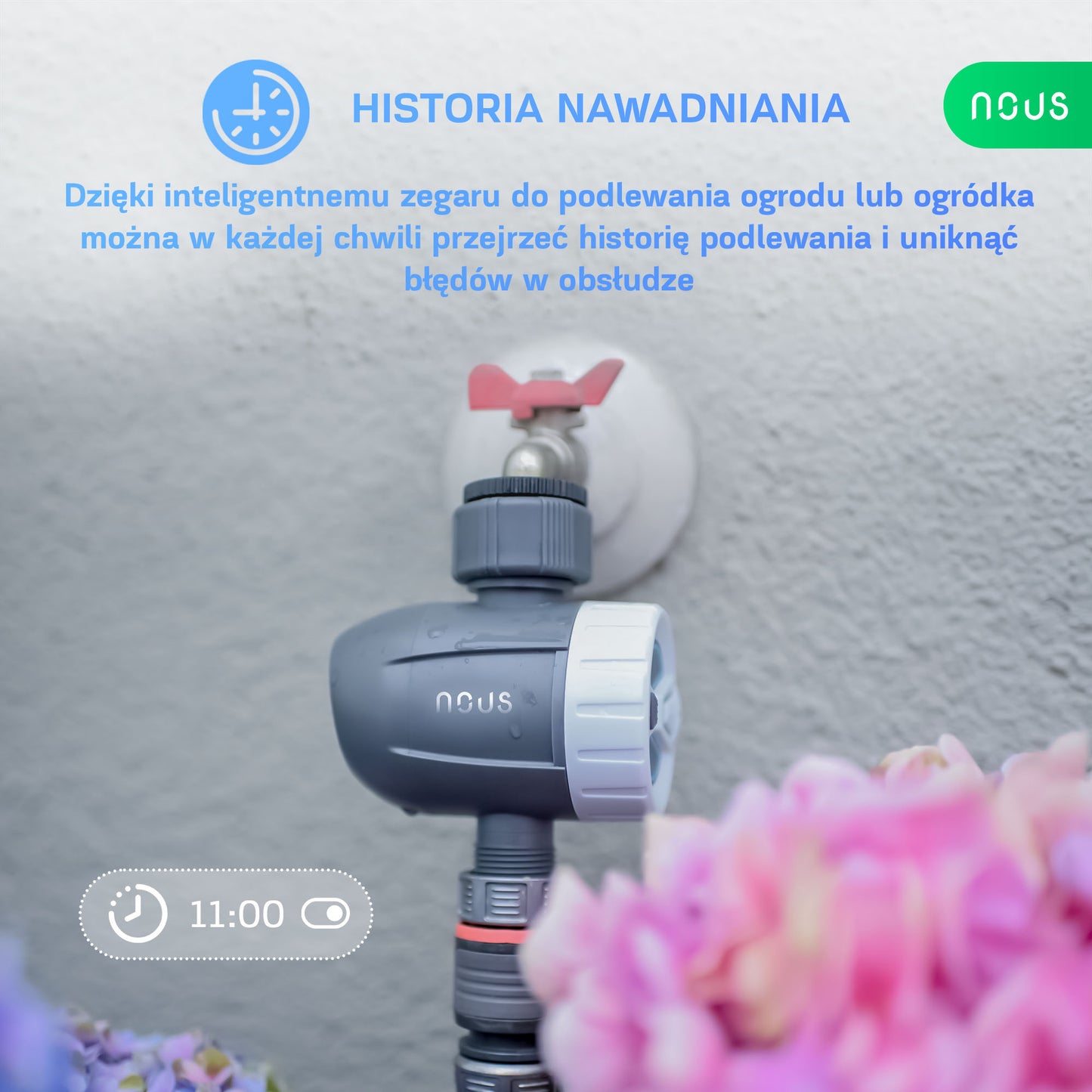 Inteligentny zegar nawadniania Bluetooth Nous L11