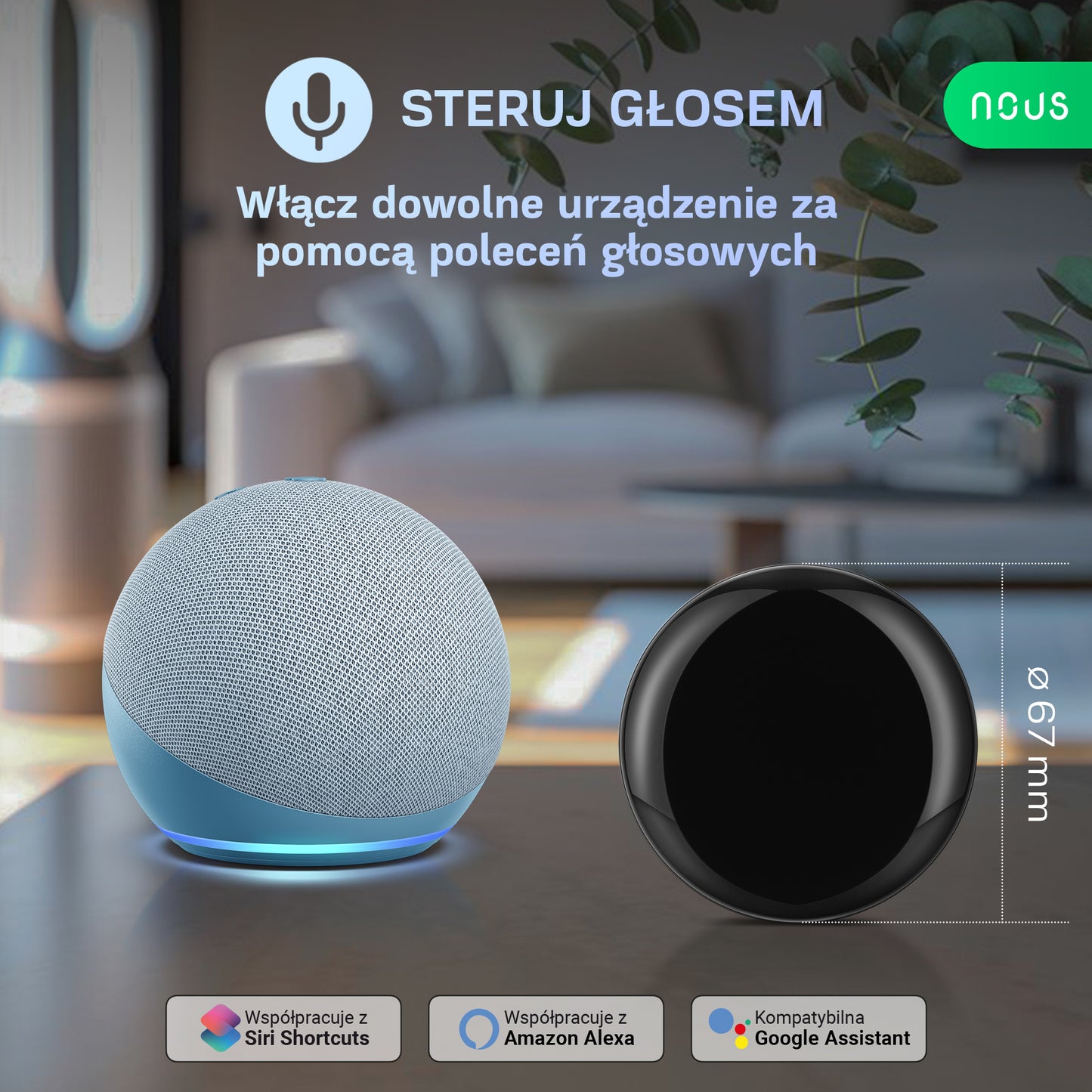 Smart Remote Uniwersalny Pilot IR WiFi NOUS L5 Tuya