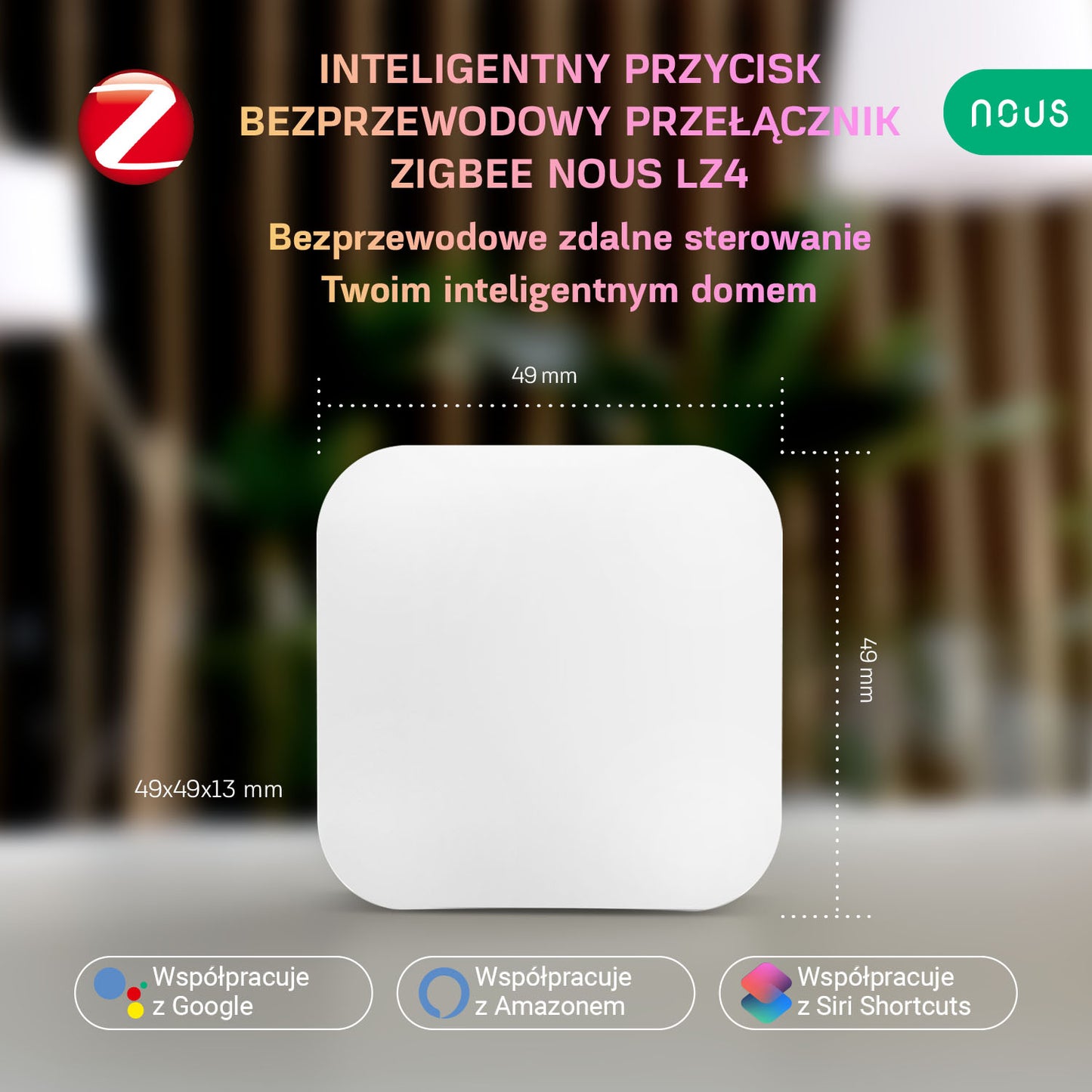 Nous LZ4 Mini ZigBee Inteligentny przełącznik bezprzewodowy