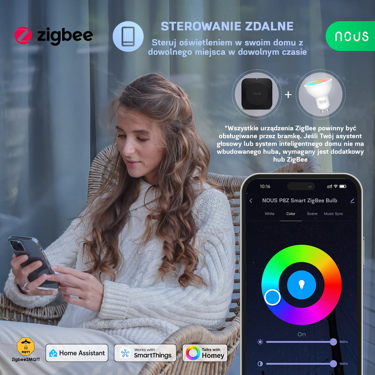 NOUS P8Z Zigbee Inteligentna żarówka