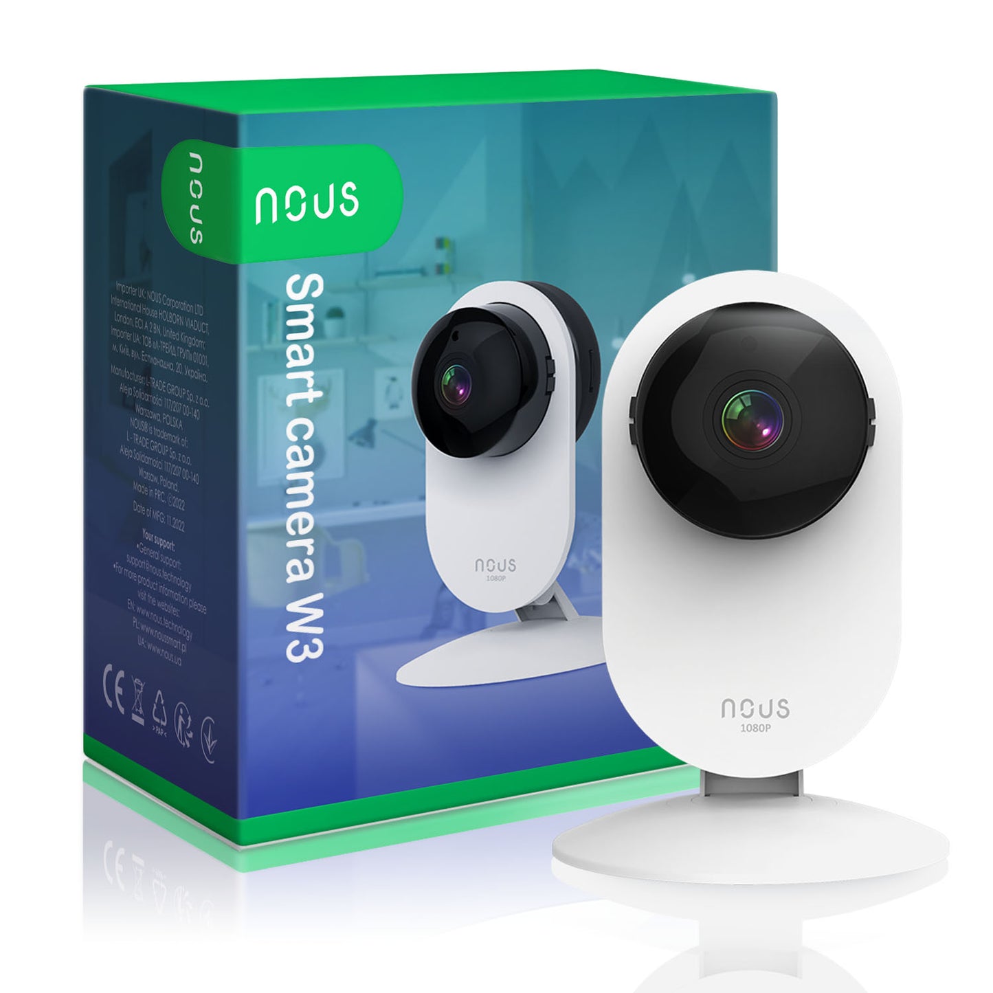 NOUS W3 Inteligentna kamera WiFi 2MP