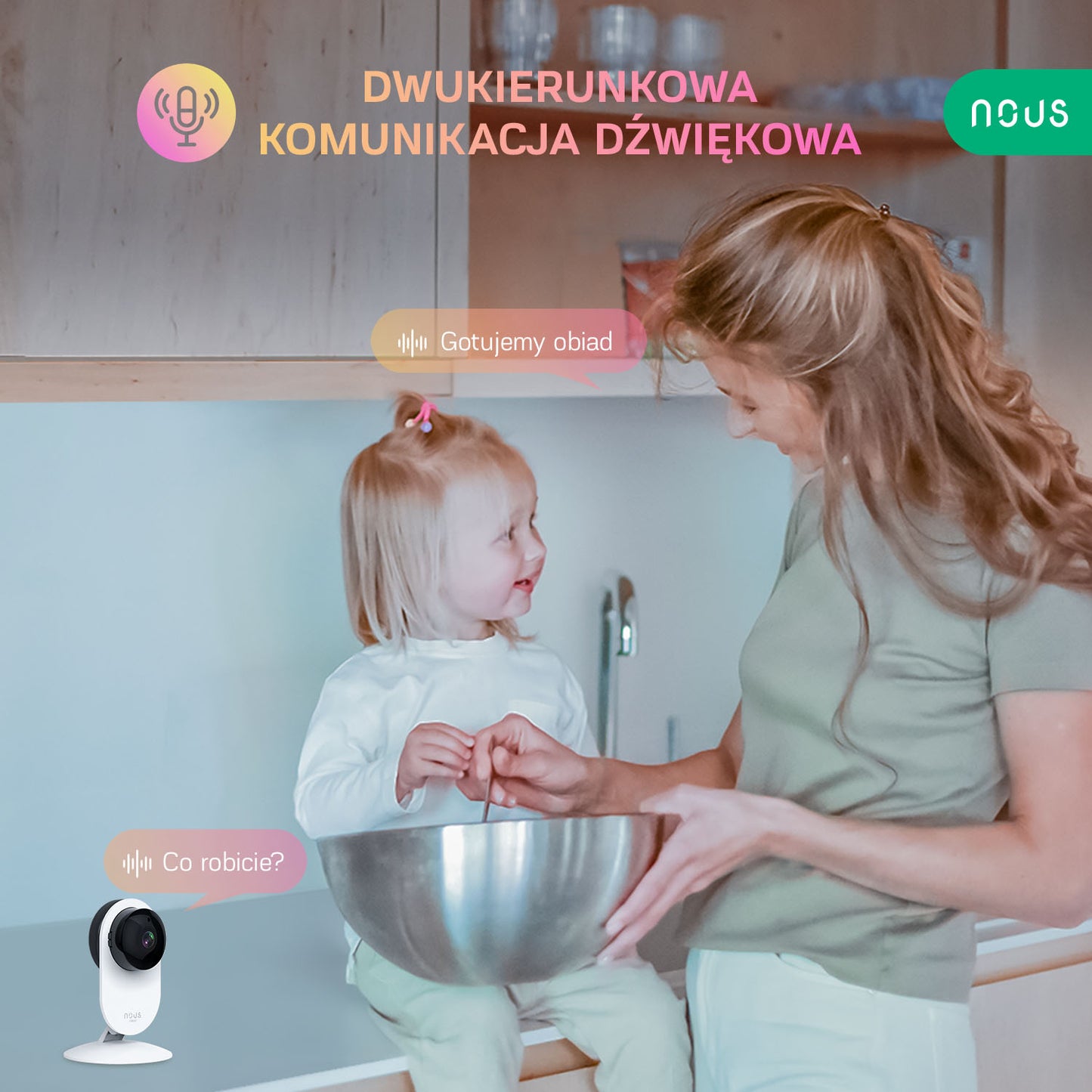 NOUS W3 Inteligentna kamera WiFi 2MP