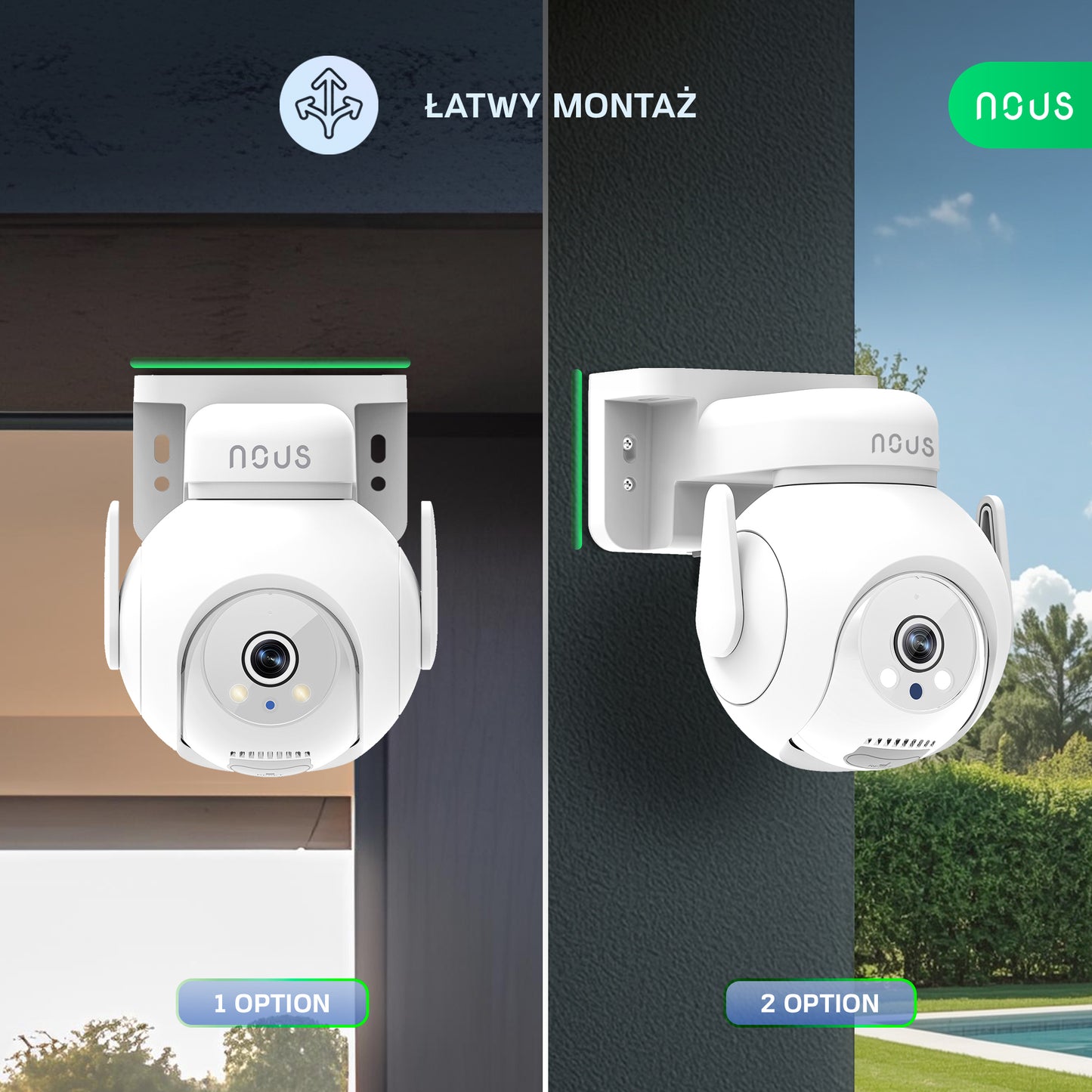 Inteligentna kamera WIFI PTZ IP 3MP NOUS W8