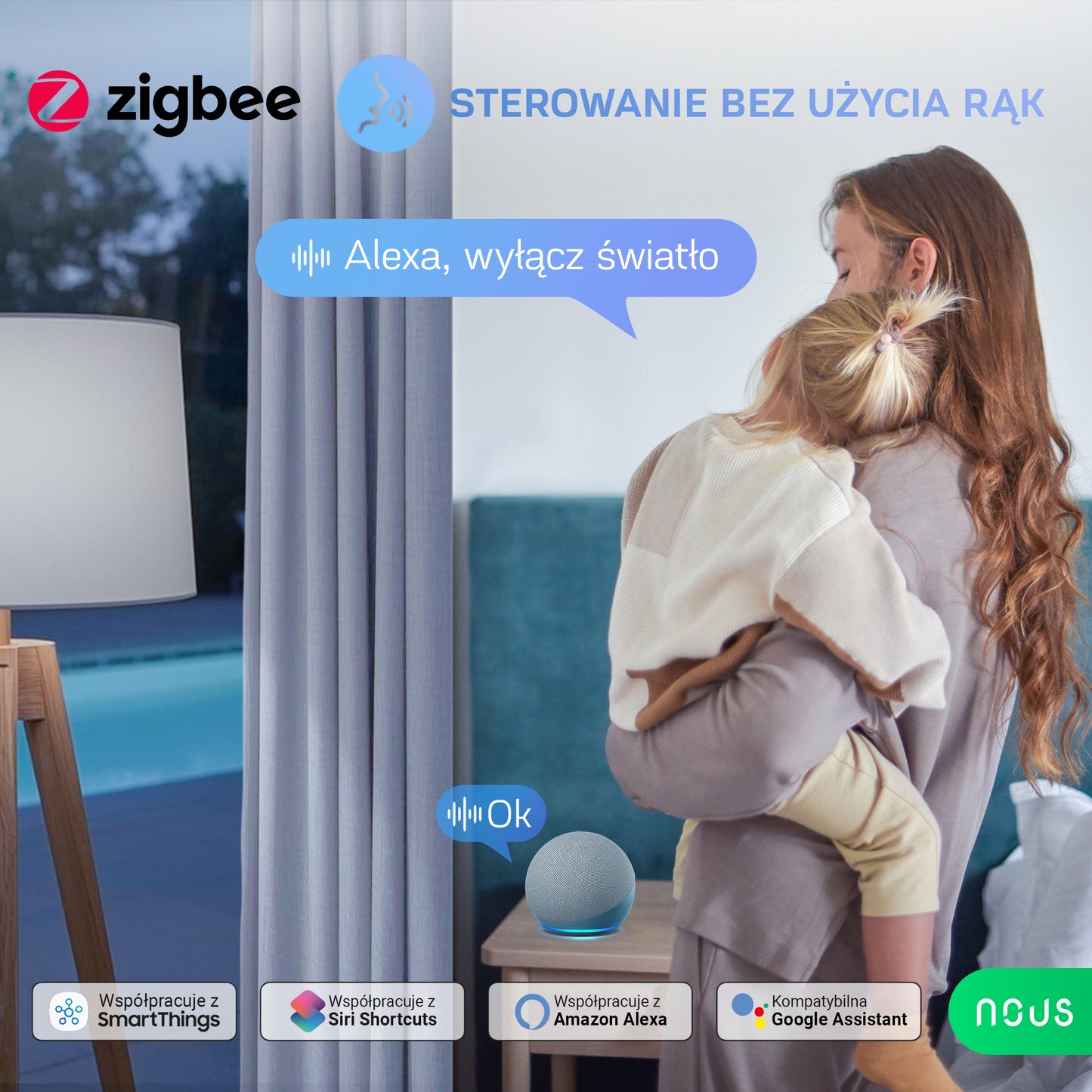 Moduł inteligentnego mini przełącznika NOUS B5Z ZigBee