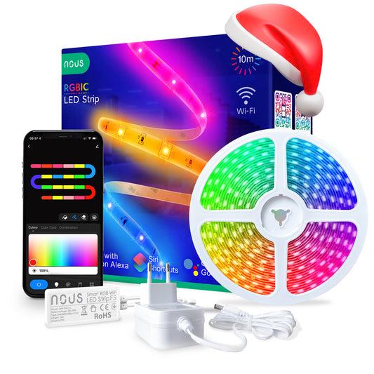 Taśma inteligentna LED RGB+IC WiFi 10m Nous F5