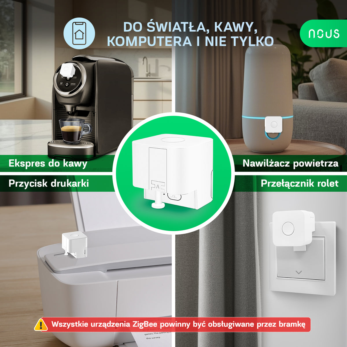 NOUS C2 ZigBee Smart Bezprzewodowy Sterownik przycisku
