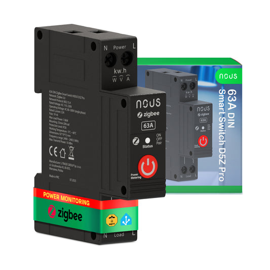 Nous D5Z Pro - Zigbee Inteligentny przełącznik na Szynę DIN 63A
