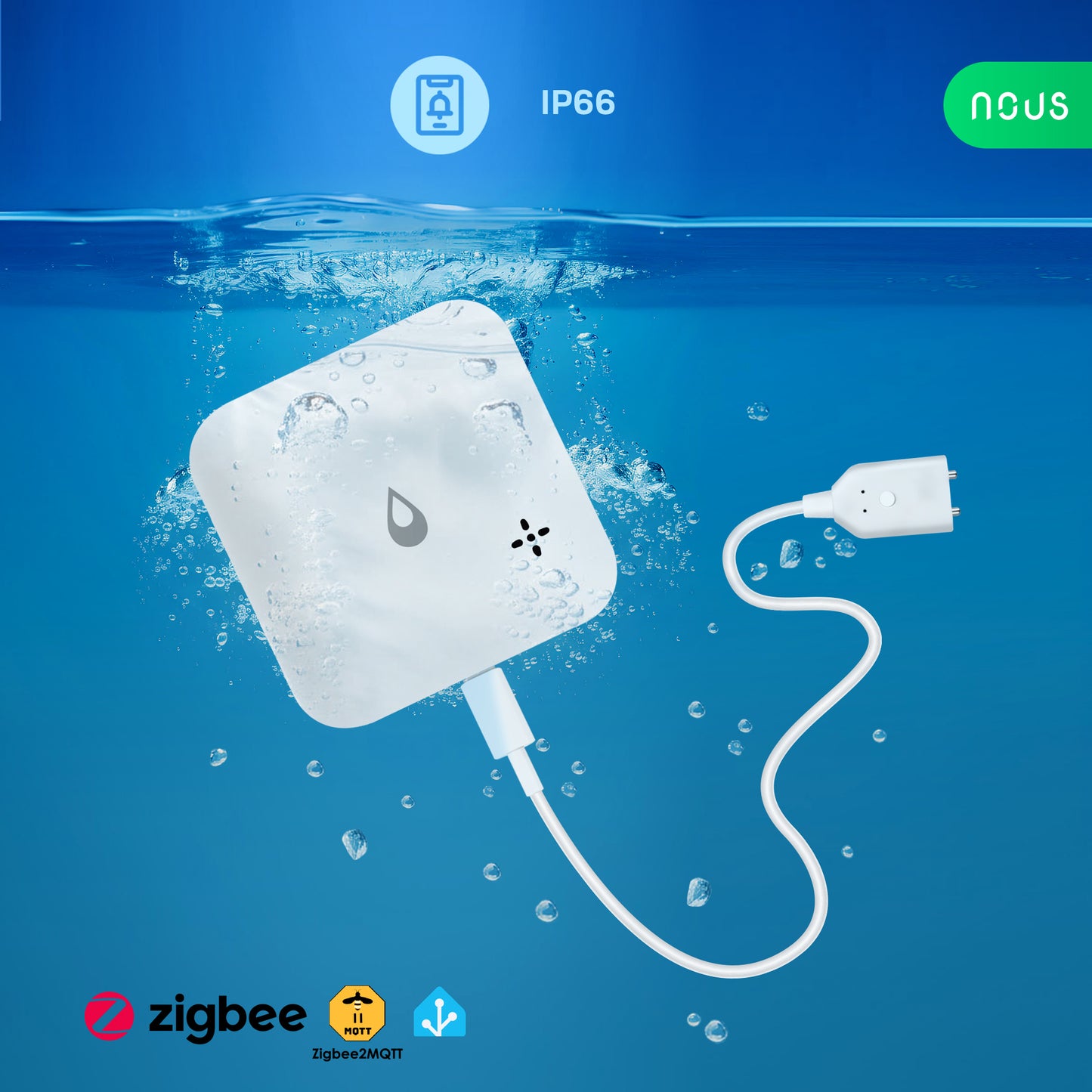 NOUS E13 ZigBee Sensor Zalania / Niedoboru Wody