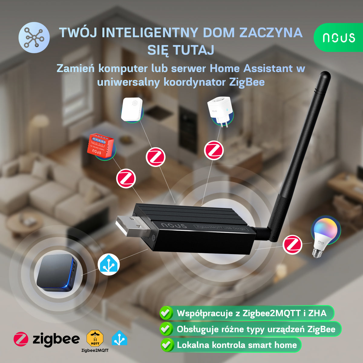 NOUS E16 Zigbee2MQTT Dongle