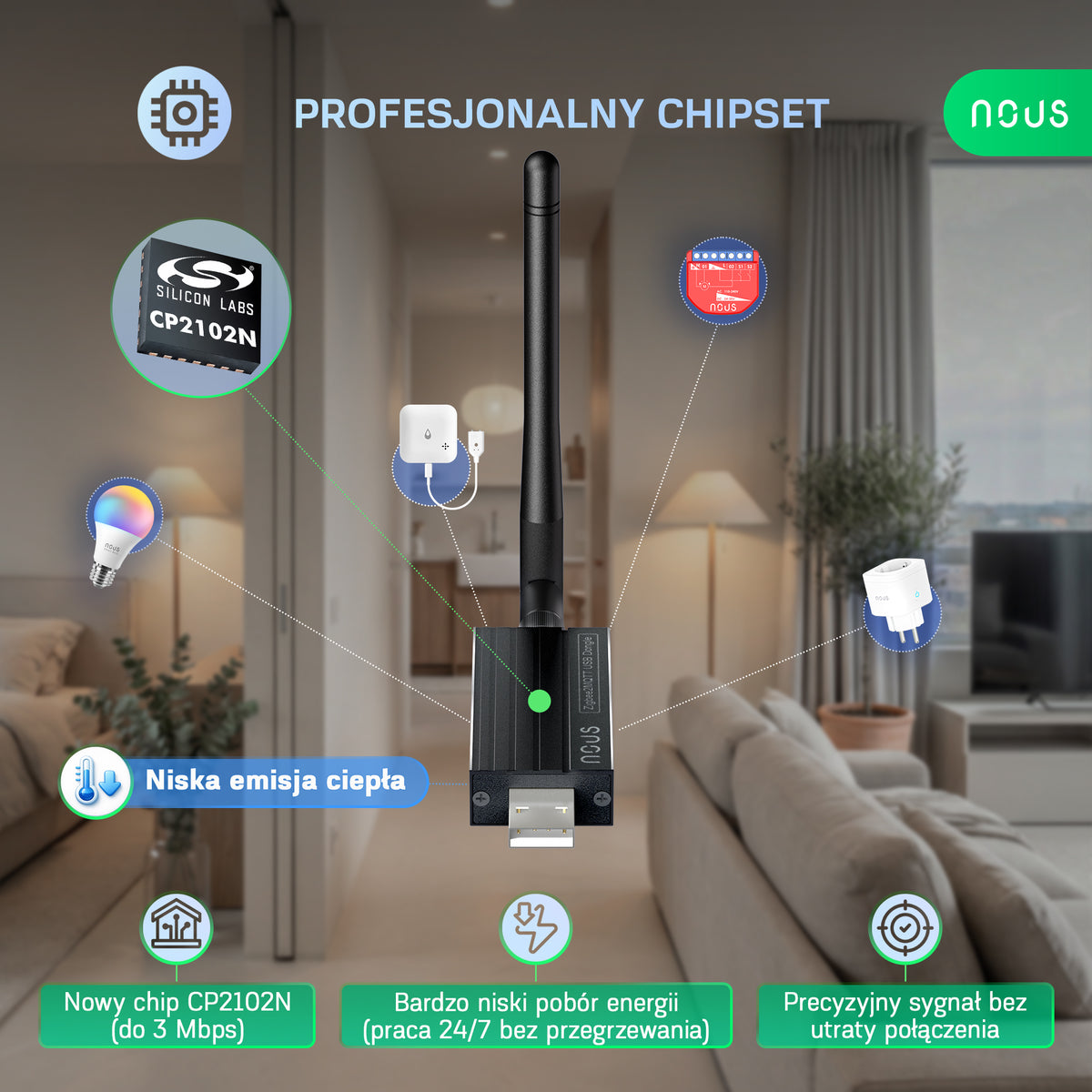 NOUS E16 Zigbee2MQTT Dongle