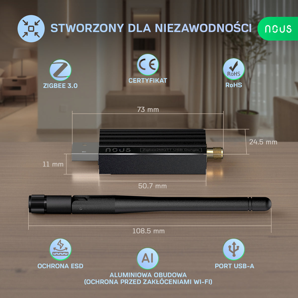 NOUS E16 Zigbee2MQTT Dongle