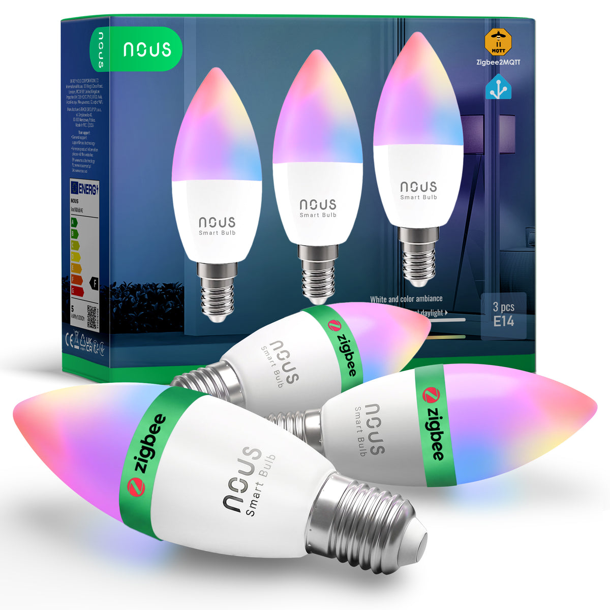 NOUS P4Z Zigbee Inteligentna żarówka (zestaw z 3)