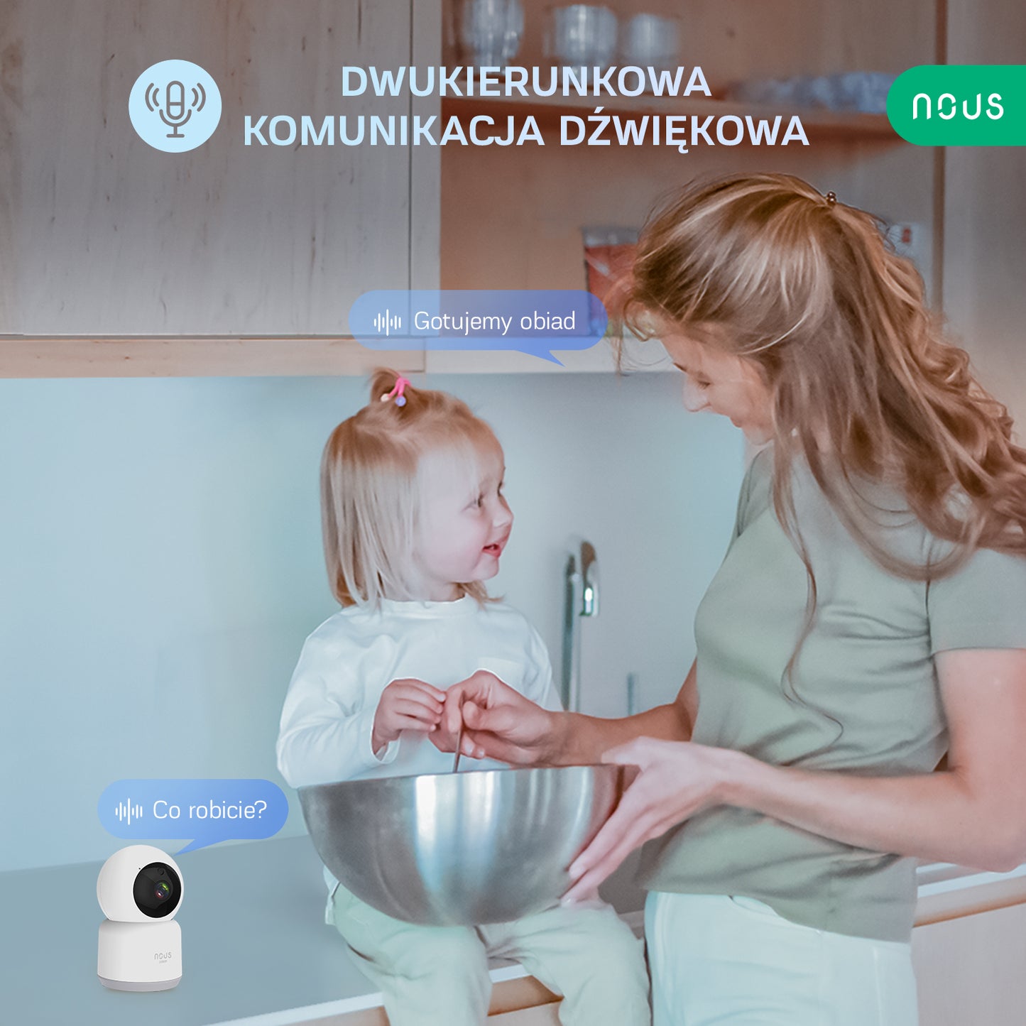 NOUS W2 Inteligentna kamera WiFi PTZ 3MP