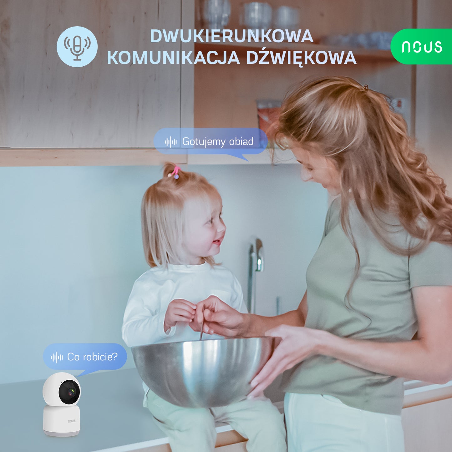 NOUS W2 Inteligentna kamera WiFi PTZ 3MP