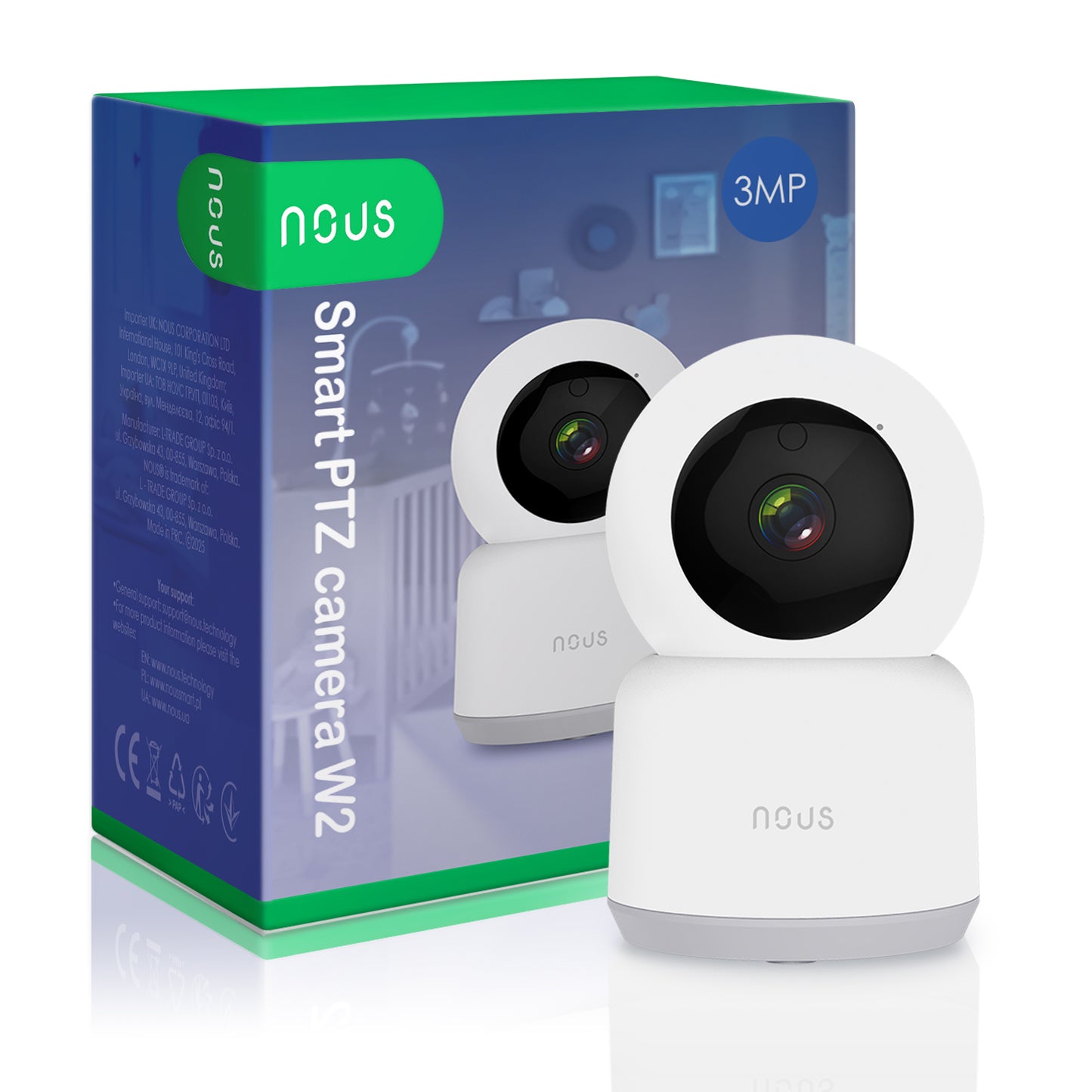 NOUS W2 Inteligentna kamera WiFi PTZ 3MP